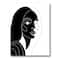 Designart - Retro Monochrome Minimal Portrait of Young Woman - Modern Canvas Wall Art Print